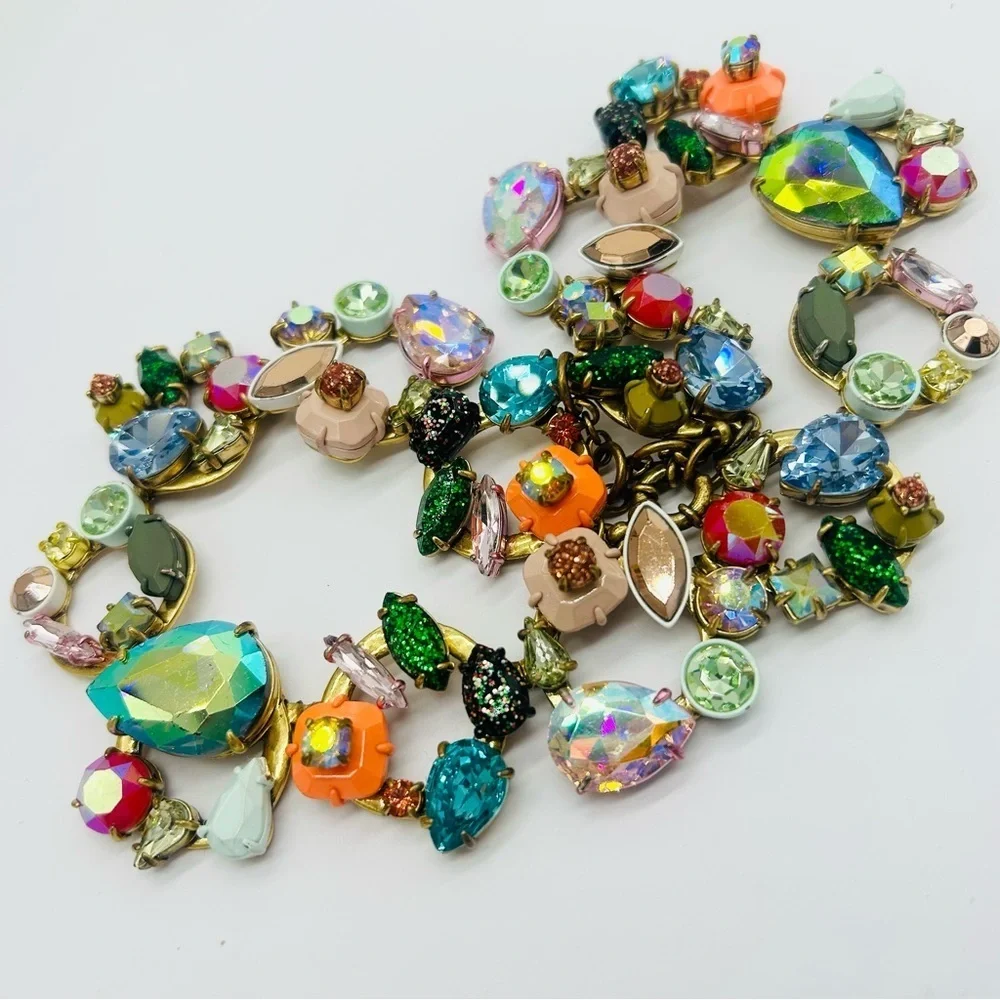 J. Crew Brulee Crystal Wreath Necklace - Picture 4 of 10